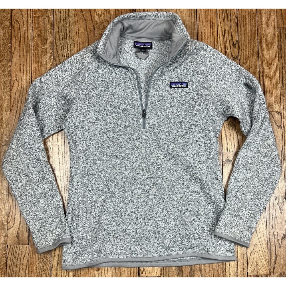 Patagonia Better Sweater Women's 1/4 Zip‎ Gray Pullover Fleece Jacket Size Small